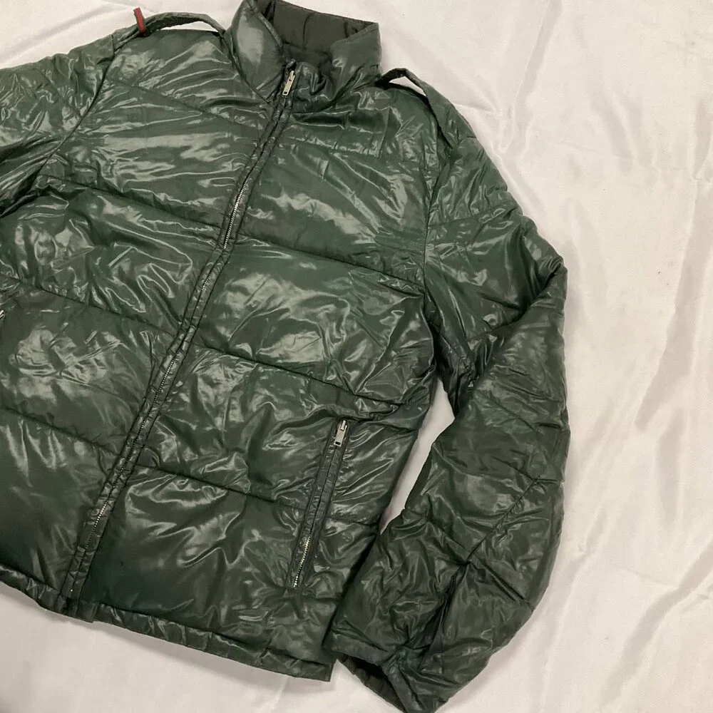 Gucci Down Puffer Jacket Mens Size 52 XL Green Made in Italy